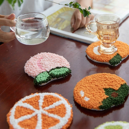 Needle punch embroidery fruits