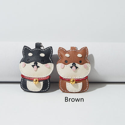 Leather Shiba Inu keychain ornaments