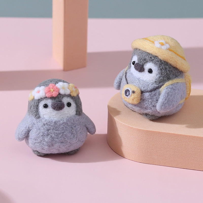 Penguin charm felting kit